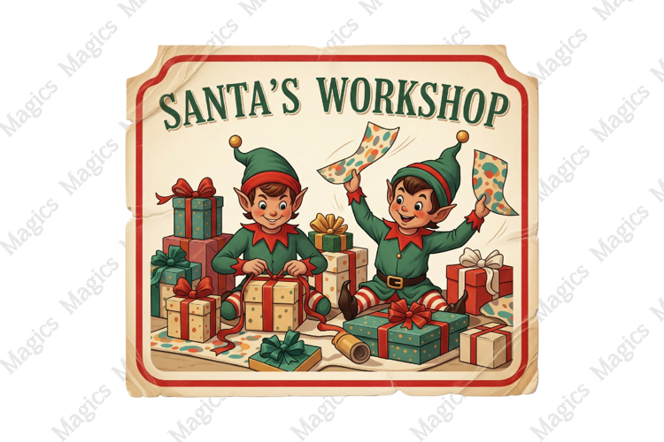 Vintage Christmas Clipart Image 14