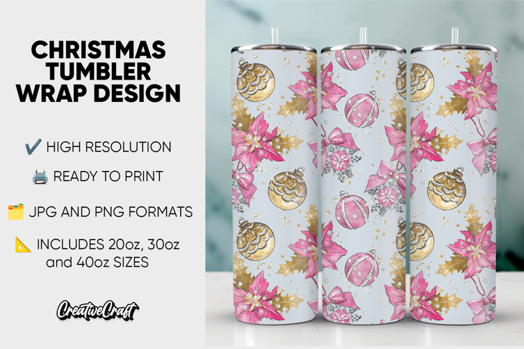 Christmas Tumbler Wrap Design, tumbler sublimation 20oz 30oz