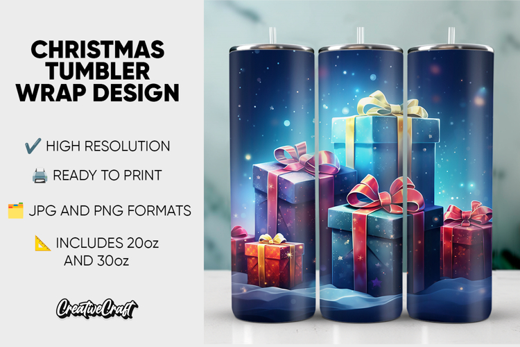 Christmas Tumbler Wrap Design, tumbler sublimation 20oz 30oz