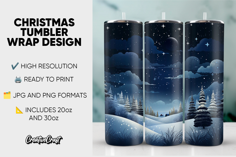 Christmas Tumbler Wrap Design, tumbler sublimation 20oz 30oz
