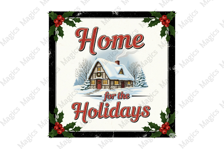 Vintage Christmas Labels Sublimation