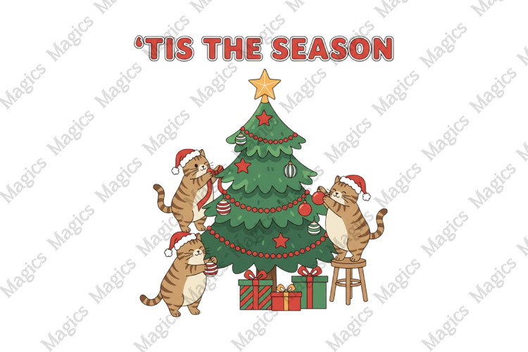 Retro Christmas Kids PNG