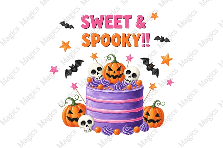 Halloween Cake PNG Sublimation