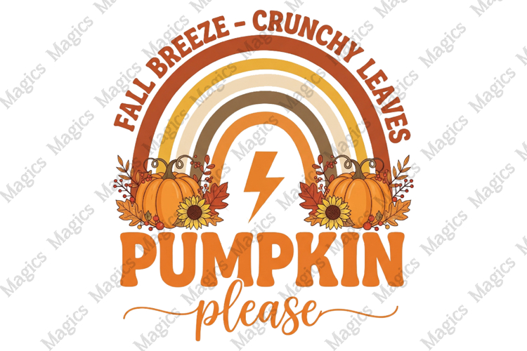 Fall Breeze Crunchy Leaves Pumpkin PNG