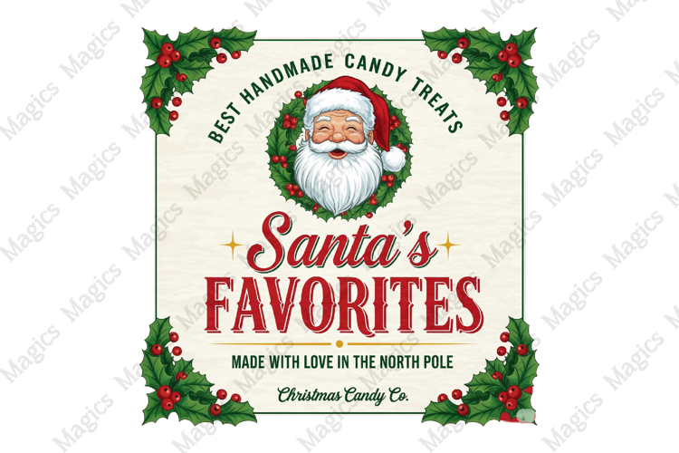 Vintage Christmas Labels Sublimation Png