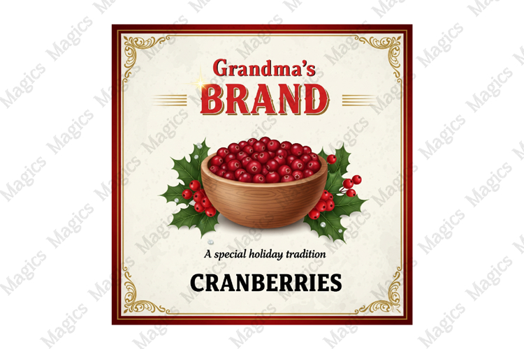 Vintage Christmas Labels Sublimation