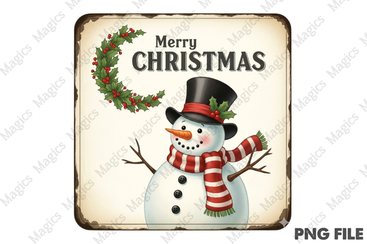 Retro Christmas Quotes Labels Sublimation