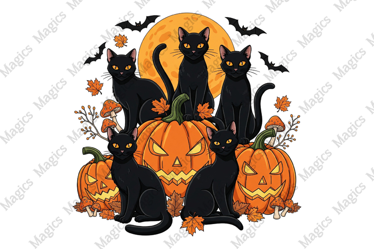 Black Cat Pumpkin Png