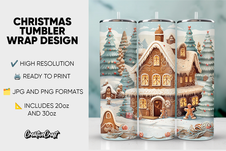 Christmas Tumbler Wrap Design, tumbler sublimation 20oz 30oz