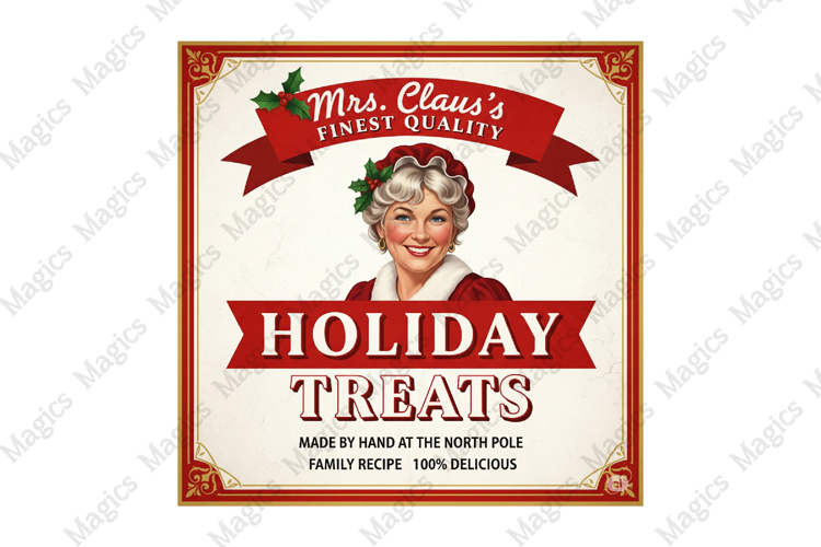 Vintage Christmas Labels Sublimation