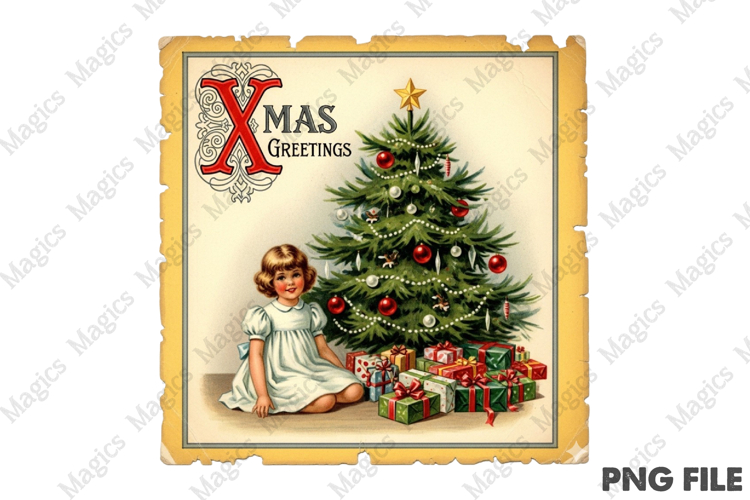 Retro Christmas Quotes Labels Sublimation