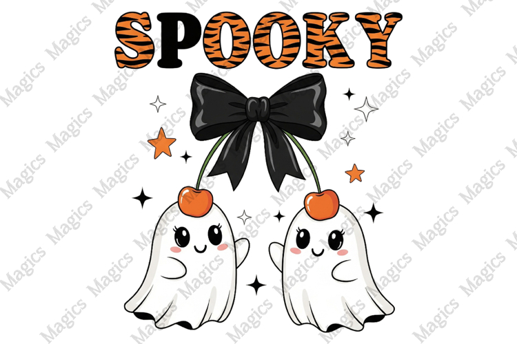 Coquette Halloween Spooky Ghost Cherry Png