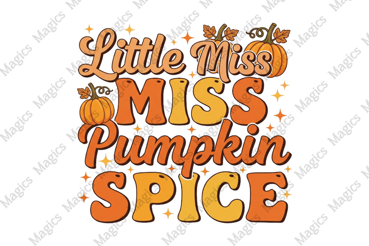Little Miss Pumpkin Spice, Cute Fall PNG
