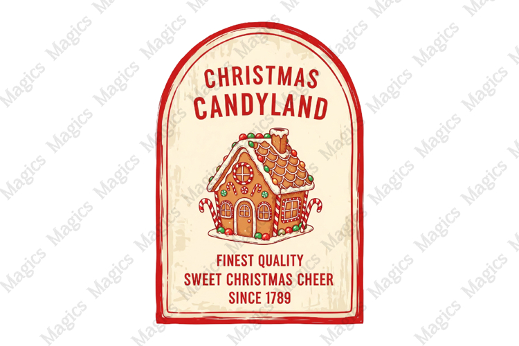 Vintage Christmas Labels PNG