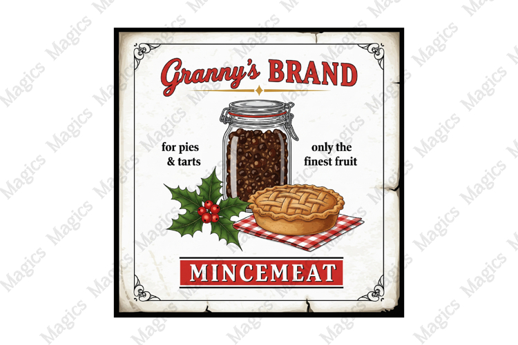 Vintage Christmas Labels Sublimation