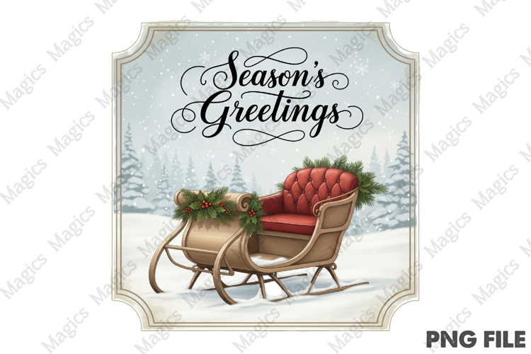 Retro Christmas Quotes Labels Sublimation