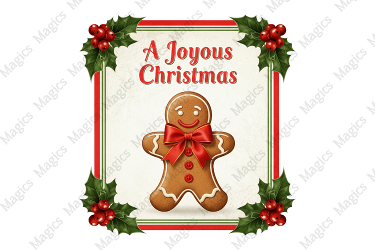 Vintage Christmas Labels Sublimation Png