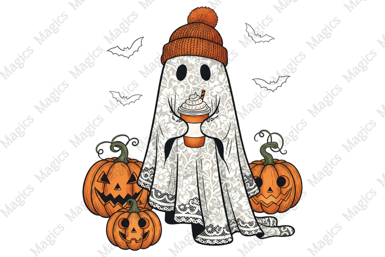 Lace Ghost Png Sublimation