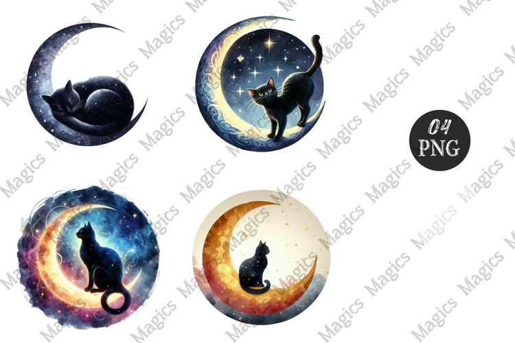Crescent Moon Illustration Image 12