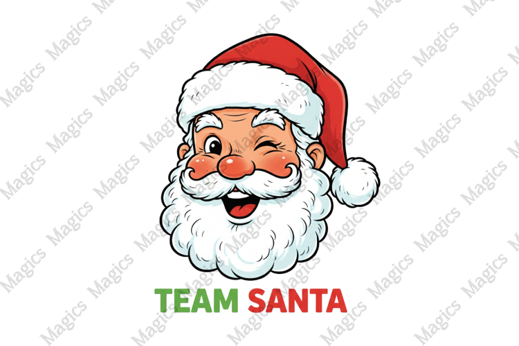 Funny Winking Santa Claus Sublimation Design