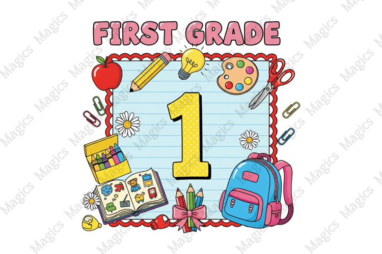 Back to School First Grade Teacher Png