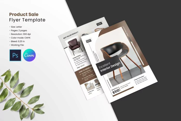 Product Sale / Price List Flyer. Photoshop and Canva