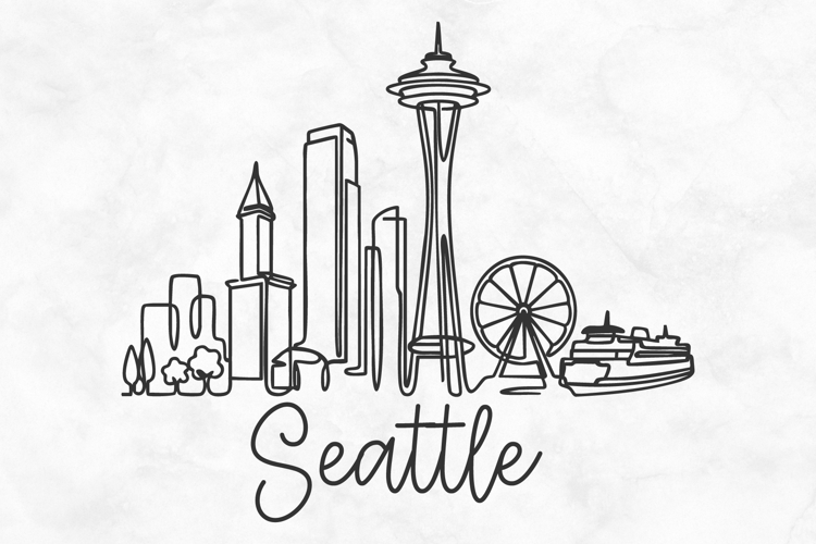 Seattle Minimalism Line Drawing