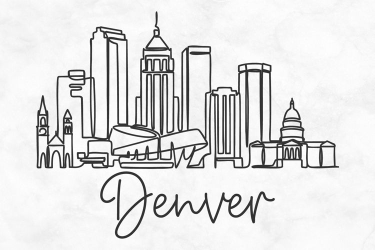 Denver Minimalism Line Drawing