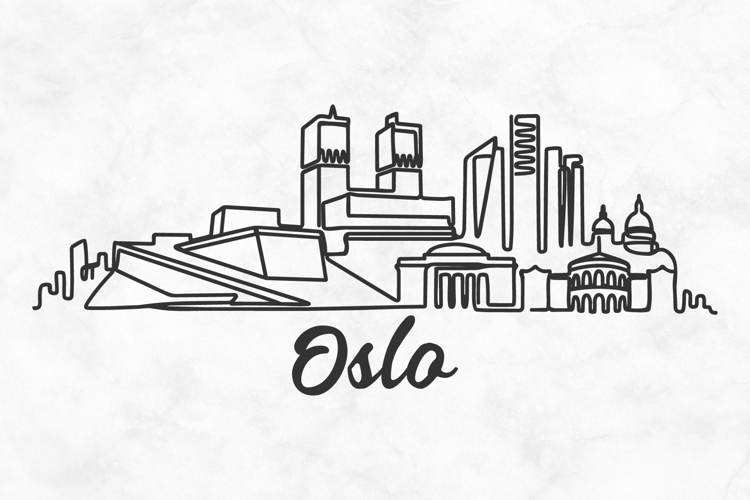 Oslo Minimalism Line Drawing