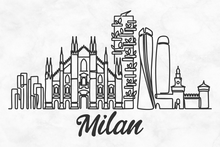 Milan Minimalism Line Drawing