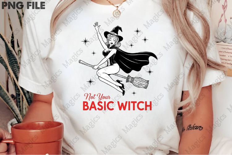 Halloween Pin-up Girl Witch PNG