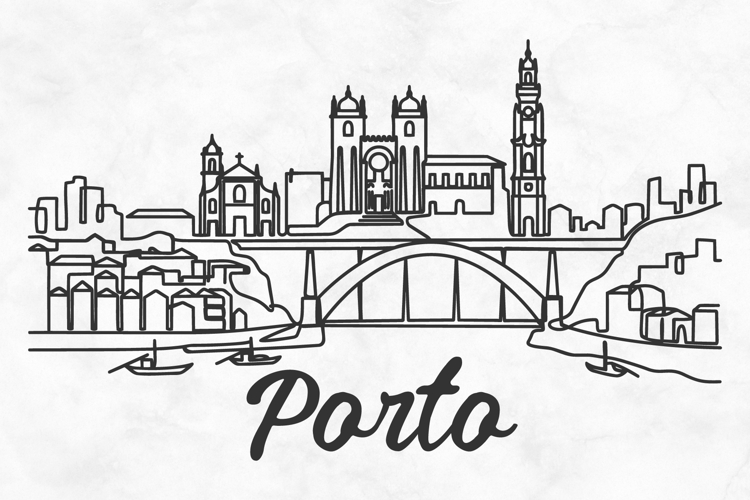 Porto Minimalism Line Drawing