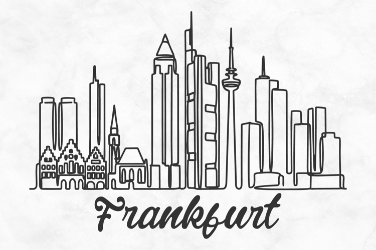 Frankfurt Minimalism Line Drawing