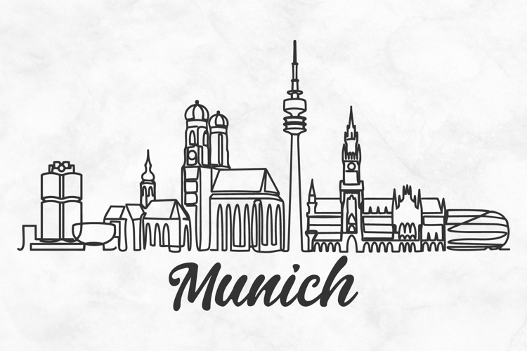 Munich Minimalism Line Drawing