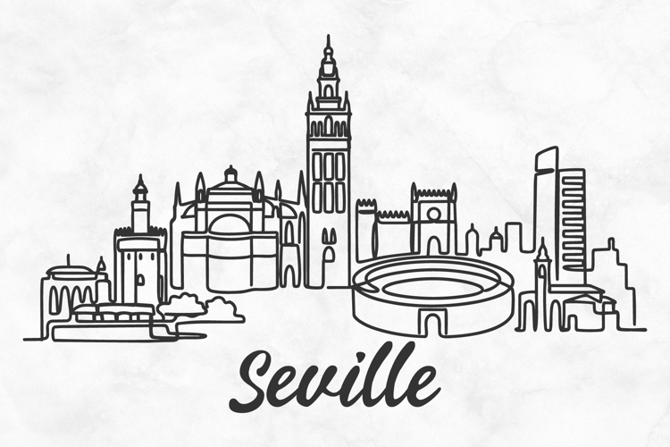 Seville Minimalism Line Drawing