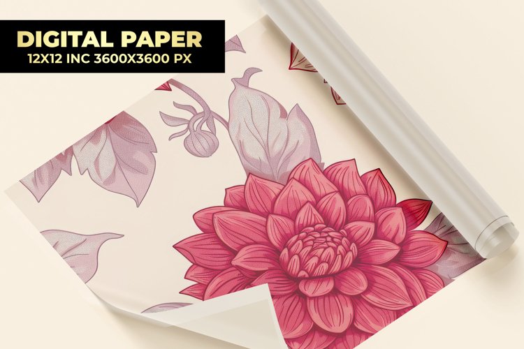 Flowers Digital Paper example image 1