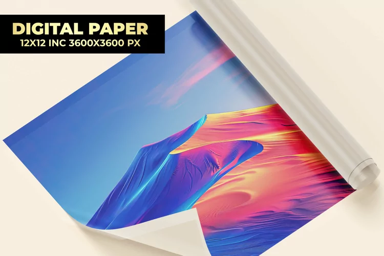 Blue Desert Digital Paper