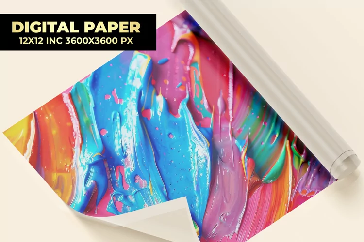 Liquid Paint Digital Paper