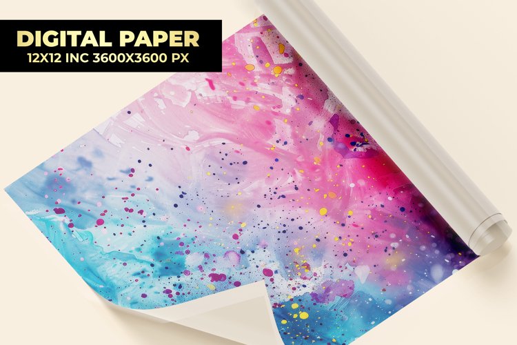 Colorful Paint Digital Paper