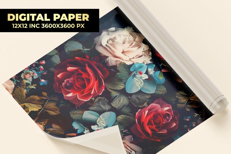Vintage Floral Digital Paper