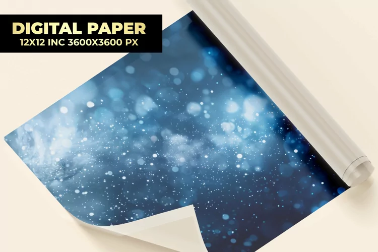 Blue Glitter Digital Paper