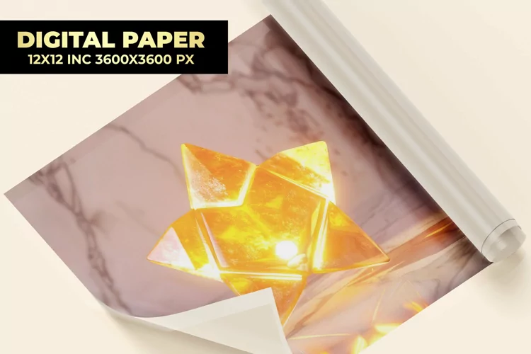 Golden Star Digital Paper