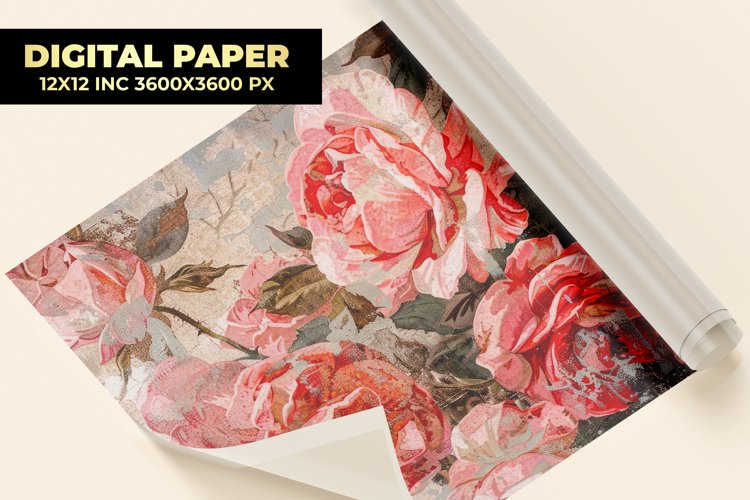 Beautiful Flowers Digital Paper example image 1