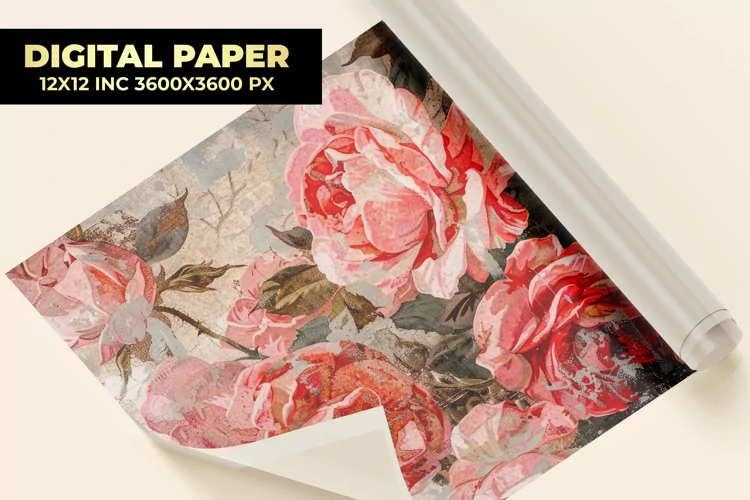 Beautiful Flowers Digital Paper