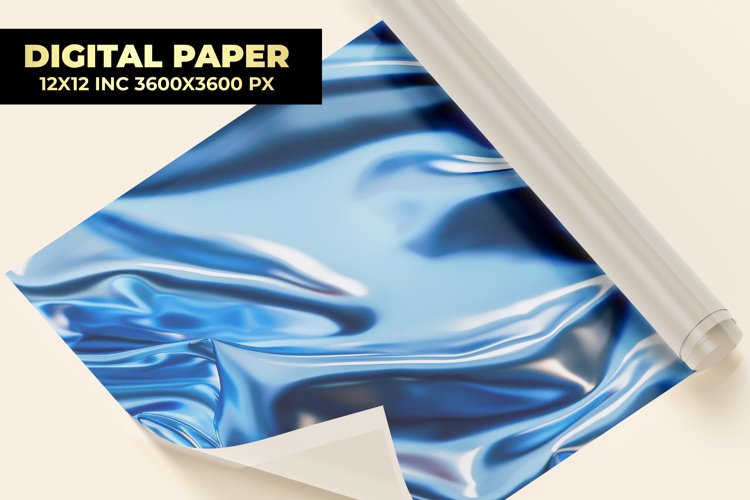 Blue Foil Texture Digital Paper