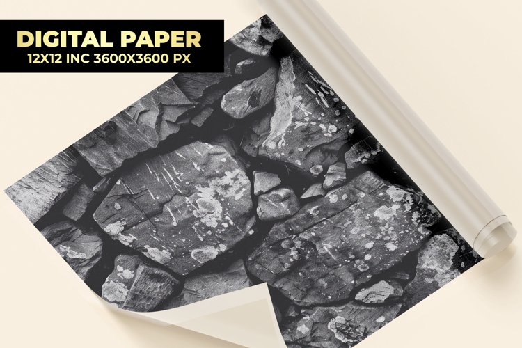 Rock Wall Digital Paper example image 1