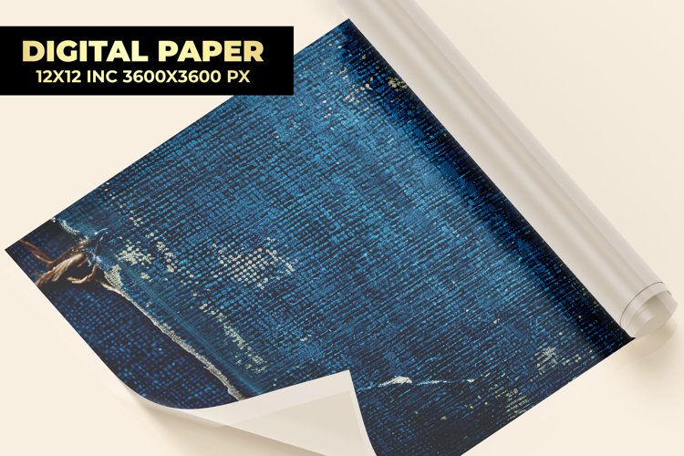 Cracked blue Digital Paper example image 1