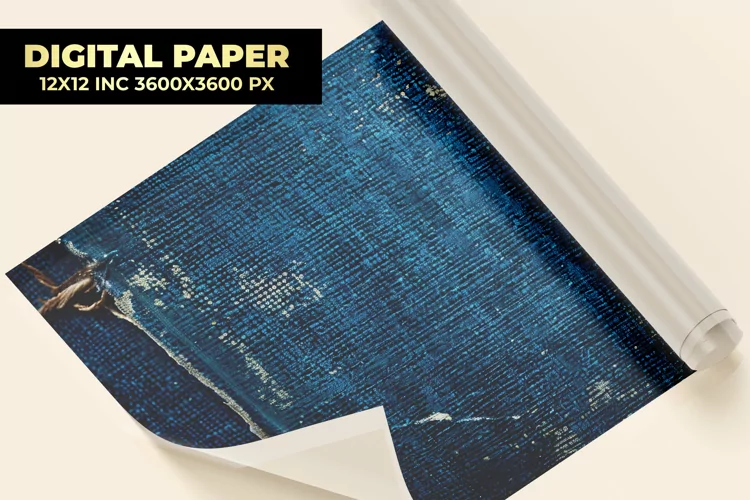 Cracked blue Digital Paper