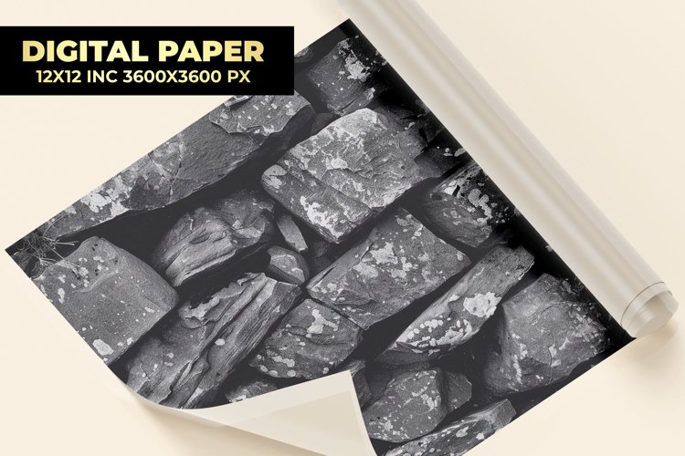 Rock Wall Digital Paper example image 1
