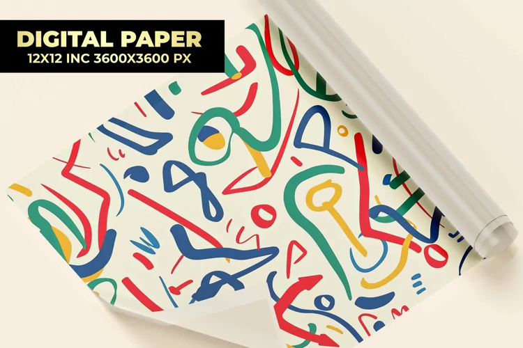 Doodles Style Digital Paper